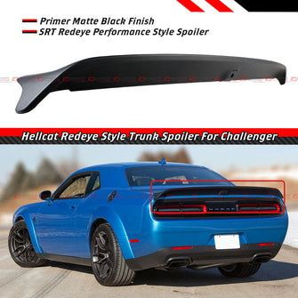 Matte Black Trunk Spoiler Wing For Dodge Challenger 2008-2023 with Rear Camera Option