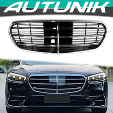 Chrome Front Bumper Grill for Mercedes W223 S400 S500 S450 S580 2021-2024