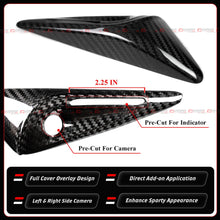 For 2023-2025 Tesla Model S HW 4.0 Full Carbon Fiber Side Camera Cover Cap Trim