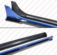 For 2022-2026 Honda Civic MC FE180 Aegean Blue Black 2 Tone Side Skirt Extension