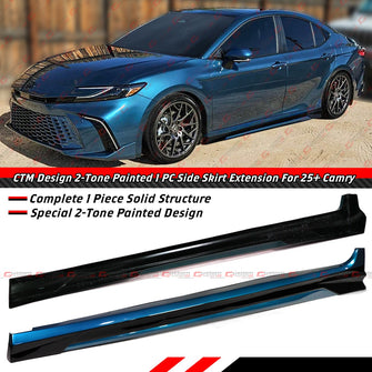 For 2025-2026 Toyota Camry 9th Gen CTM Ocean Gem Black 2-Toned Side Skirt Extension