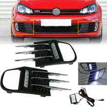 LED DRL Fog Lights Lamps Cover Insert for VW Golf MK6 GTI 2010-2013