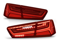 Sequential Signal LED Tail Lights Rear Lamp For Audi A6 S6 2012-2015 Red