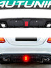 Black LED Diffuser w/ Exhaust Tips For Mercedes W205 Sedan C300 C450 C43 AMG 2015-2021 di8