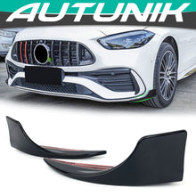 Gloss Black Front Bumper Splitter Spoiler For Mercedes C W206 S206 C300 C43 AMG 2022-2024