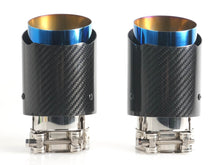 2PCS/Set 2.5" Inlet Exhaust Tip Tail Muffler Carbon Fiber For Z3 Z4 Roadster