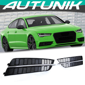 Front Fog Light Cover Grill Kit For AUDI A7 C7.5 S-line S7 2016-2018 fg240