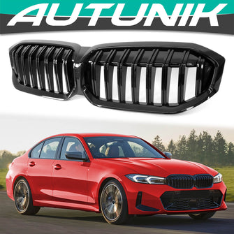 Gloss Black Front Kidney Grille For BMW 3-Series G20 M340i 2023 2024