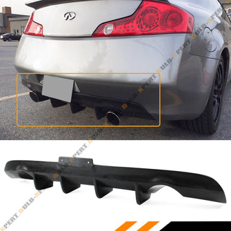 Black Shark Fin Rear Bumper Diffuser Kit For 2003-2007 Infiniti G35 Coupe