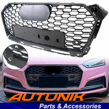 Carbon Look Honeycomb Front Bumper Grille for Audi A5 S5 B9 2017-2019 RS5 Style