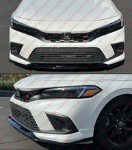 For 2022-2024 Honda Civic 11th GF Bodykit Pearl White Black Front Bumper Lip Kit