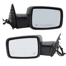 Left+Right Textured Black Power Heated Mirror Assembly For Dodge Ram 1500 2500 3500 2013-2018