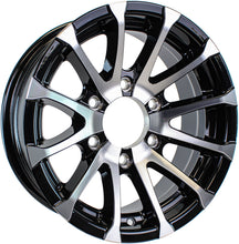 15x6 Aluminum Trailer Wheel Rim 6 Lug 5.5" Center Avalanche Black Rims