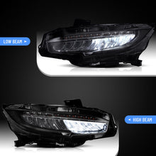 LED Headlights For 2016-2021 Honda Civic LED DRL Sequential Signal Projector