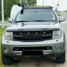 Front Bumper Upper Grille w/Light Matt Black for Nissan Frontier 2005-2008