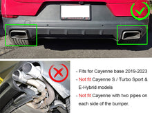 Silver Black Exhaust Muffler Tips For Porsche Cayenne Base 2019-2024