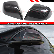 For 2020-2024 Tesla Model Y Add-On Real Carbon Fiber Side Mirror Covers Cap