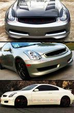 For 2003-2007 Infiniti G35 2-Door Coupe Primer Black Front Bumper Mesh Grille