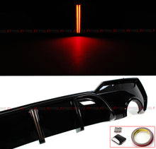 For 2021-2025 BMW Coupe G22 G23 4 Series 430i 440i M-Sport Smoke Lens LED Shark Fin Gloss Black Rear Diffuser