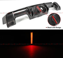 Real Carbon Fiber LED Rear Diffuser + Side Extension fit for 2021-2024 BMW G80 M3