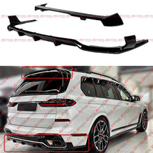 For 2019-2025 BMW X7 G07 M50i M60i Gloss Black Rear Bumper Diffuser Kit + V Style Roof Spoiler