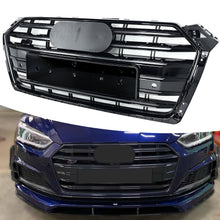 Front Bumper Grille Gloss Black Fits Audi A5/S5 B9 2017–2019