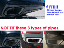 Black Exhaust Tail Tips Fit BMW X5 X6 X7 M Sport G05 G06 G07 2019-2025