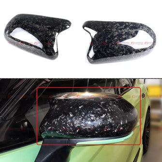 Forged Carbon Fiber Mirror Cover Caps Replacement For 2018-2024 Toyota Camry