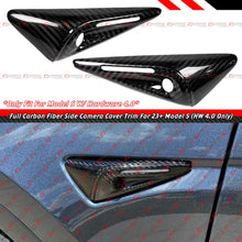 For 2023-2025 Tesla Model S HW 4.0 Full Carbon Fiber Side Camera Cover Cap Trim
