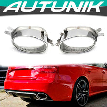 Silver Exhaust Tips Tailpipes For AUDI A4 A5 A6 A7 Refit To RS3 RS4 RS6 RS7