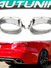 Silver Exhaust Tips Tailpipes For AUDI A4 A5 A6 A7 Refit To RS3 RS4 RS6 RS7