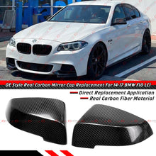 For 2014-2017 BMW F06 F10 F01 LCI Real Carbon Fiber Mirror Covers Cap Replacement