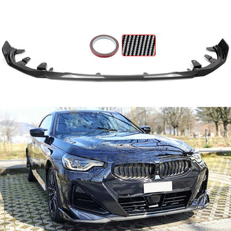 Front Bumper Splitter Lip Carbon Fiber Look For BMW G42 220i 230i M240i 2022-2024