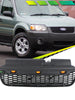 Black Front Bumper Upper Grille w/ LED Lights Fit For FORD ESCAPE / KUGA 2005-2007