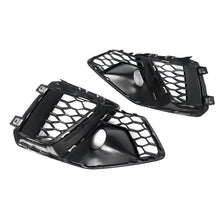Gloss Black Front Bumper Fog Light Cover Grille For Audi A4 B9 S-LINE S4 2020-2025