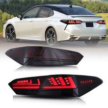 Pair Full Smoked LED Tail Lights for 2018-2024 Toyota Camry Tail Light Kits