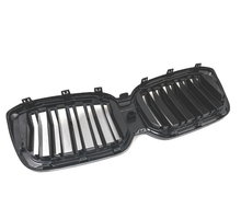 Fit 22-24 BMW X3 G01 22-25 X4 G02 LCI Front Bumper Grill Black Dual Slat Grille