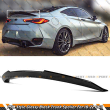 Gloss Black Highkick Duckbill Rear Trunk Spoiler Wing For 2017-2022 Infiniti Q60 Coupe