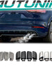 63mm Inlet 4pcs Exhaust Tips Angle-Cut for Porsche Cayenne Turbo