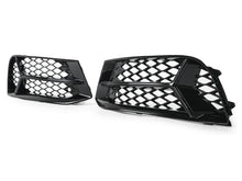 Gloss Black Fog Light Grilles Cover Pair For 2017–2020 Audi A3 8V Sedan (Non-S-Line)