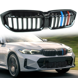 M-Color Front Bumper Grille Gloss Black fit for BMW 3-Series G20 LCI 2023 2024+