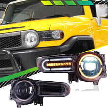 LED Headlights Assembly for Toyota FJ Cruiser 2007-2014 DRL Sequential Lamp