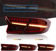 Full LED Red Tail Light For Honda Accord 2018-2022 Rear Lamp Assembly