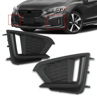 Front Left & Right Fog Light Cover Bezels For 2017-2019 Subaru Impreza Sport