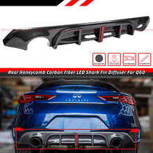 For 2017-2022 Infiniti Q60 Honeycomb Carbon Fiber Rear Bumper Diffuser