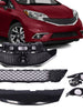 7pcs Front Upper & Lower Grille Fog Lights Covers For 2014-2016 Nissan Versa Note SR