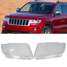 Front Headlight Lens Covers Left + Right for Jeep Grand Cherokee 2011 2012 2013