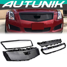 Black Front Upper Grille + Lower Grill w/ Frame for Cadillac XTS 2013-2017 fg150