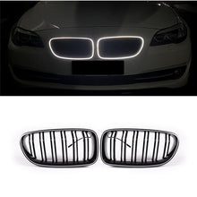 For 2010-2016 BMW 5 Series F10 F11 Front LED Kidney Grille Bumper Upper Grill Gloss Black