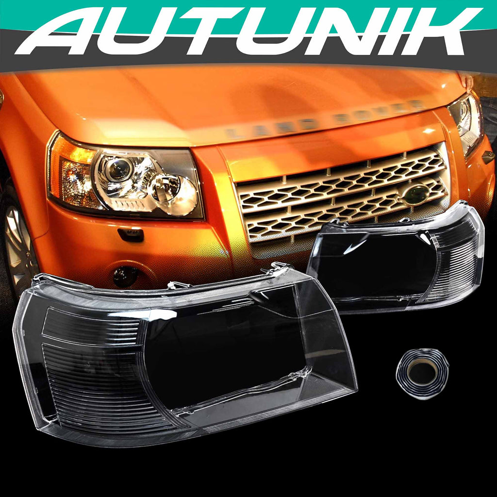 Headlight Lens Cover Pair - For Land Rover LR2 2007–2012 - Autunik.com